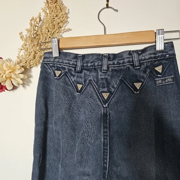 80's Fancy Ass Jeans with chap style paneling. - Picture 5 of 11